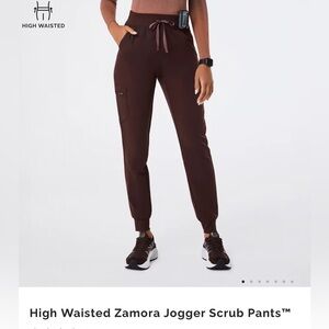 FIGS Limited Edition Color (Espresso) High Waisted Jogger Scrub Pants
